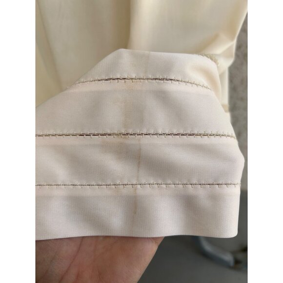 Vintage Komar Pillow Tab Beige Nylon Half Slip Coquette Cottagecore Skirt Medium - Picture 2 of 10